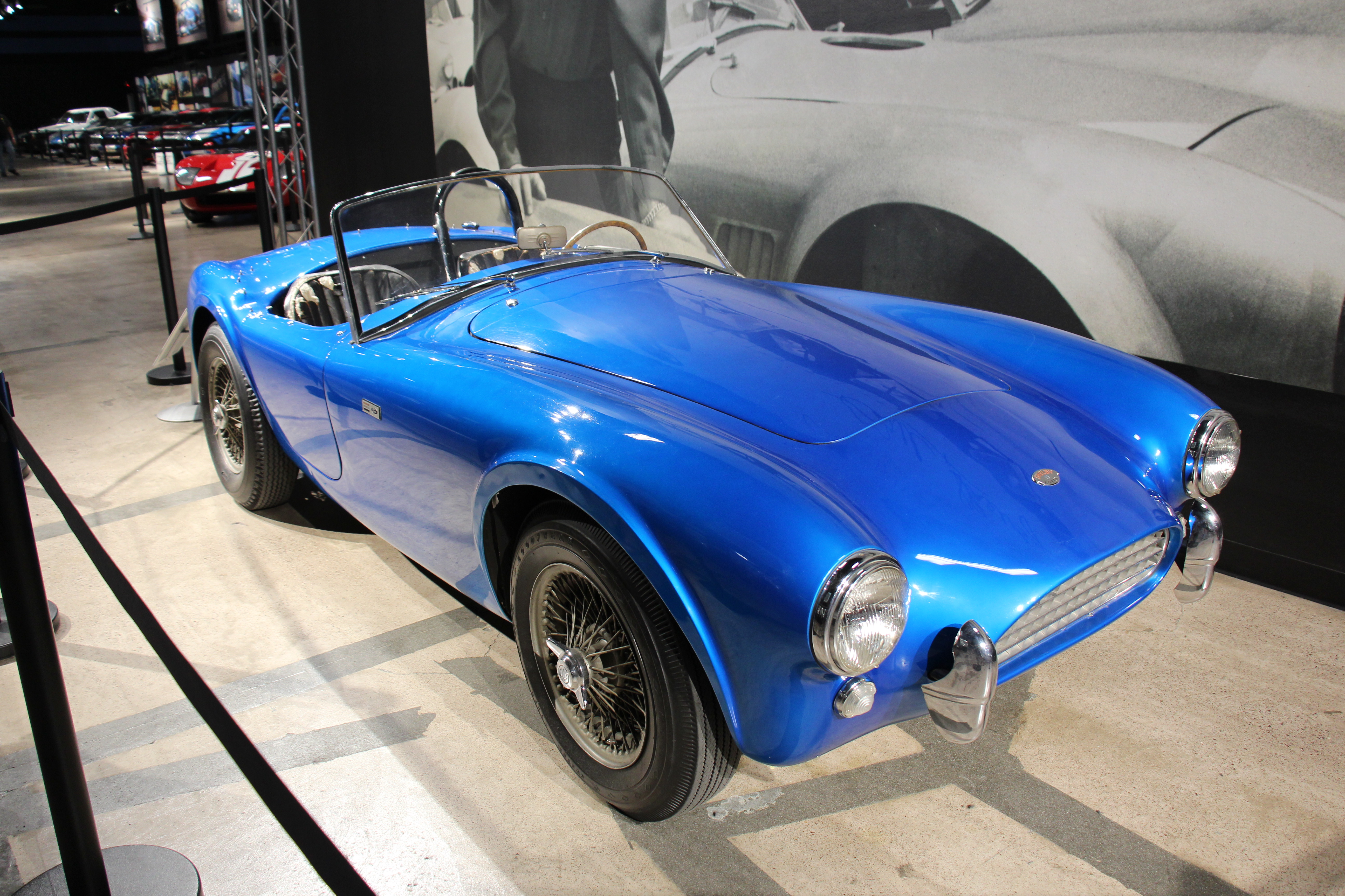 CSX 2000 photographed at Shelby American headquarters in 2015. Its blue finish reflects one stage of its documented repainting history.